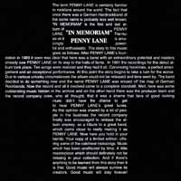 Penny Lane In Memoriam Album Cover